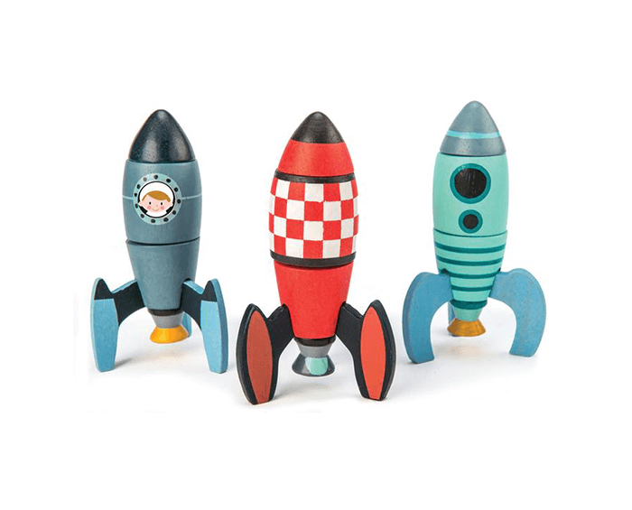 wooden rocket toy