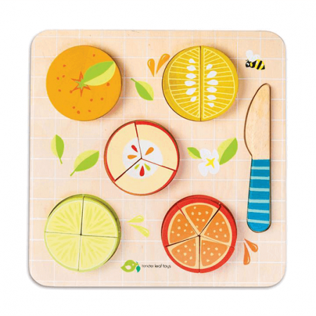 wooden fruit cutting toy
