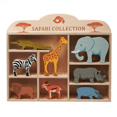 wooden animals set