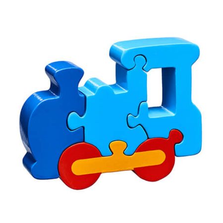 Wooden Blue Train Jigsaw Puzzle