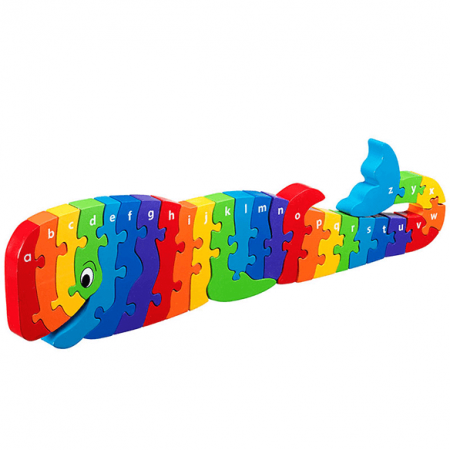 Wooden Whale Alphabet a-z Jigsaw Puzzle