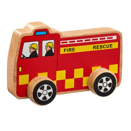 Wooden Fire Engine Push Along Toy