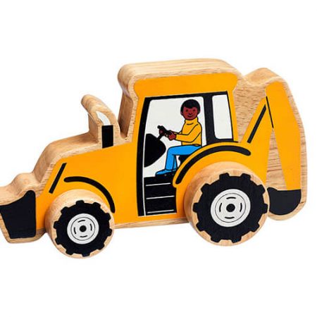 Wooden Digger Push Along Toy