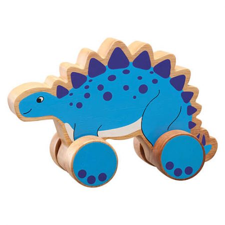 Wooden Stegosaurus Push Along Toy