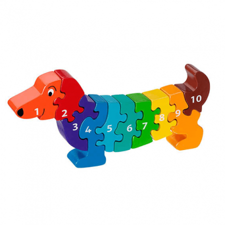 Wooden Dog Number 1-10 Jigsaw Puzzle