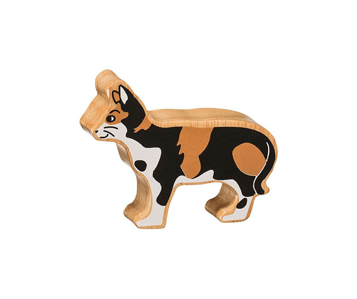 wooden cat animal toy