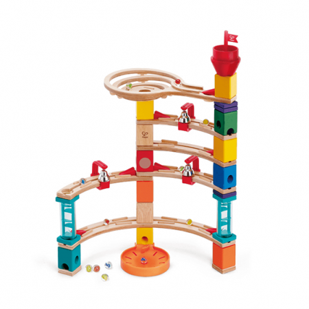 wooden marble run toy