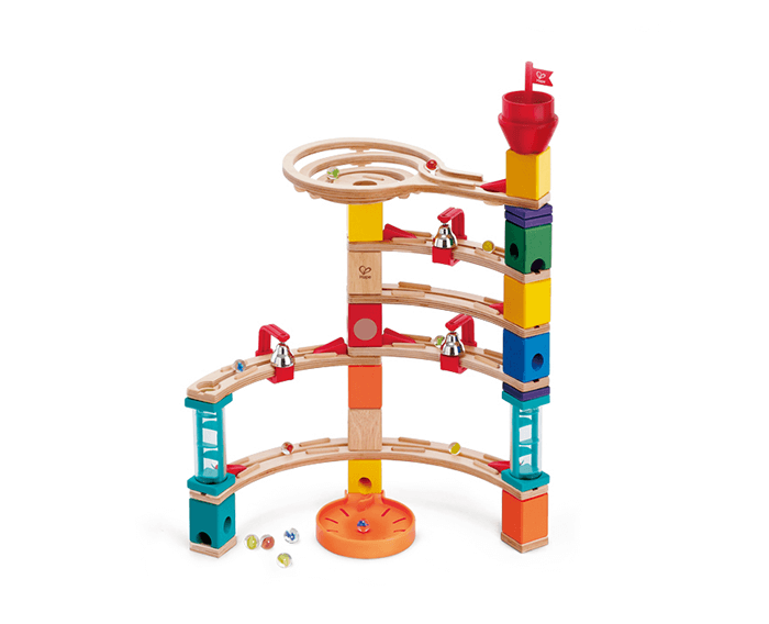 wooden marble run toy