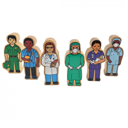 wooden hospital figures toy