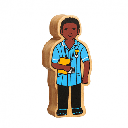 wooden nurse figure toy