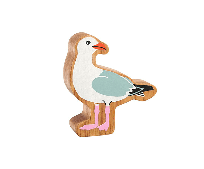 wooden seagull animal toy