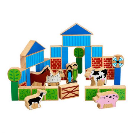 Wooden Farm Building Blocks Toy