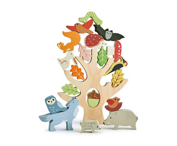 wooden stacking forest toy