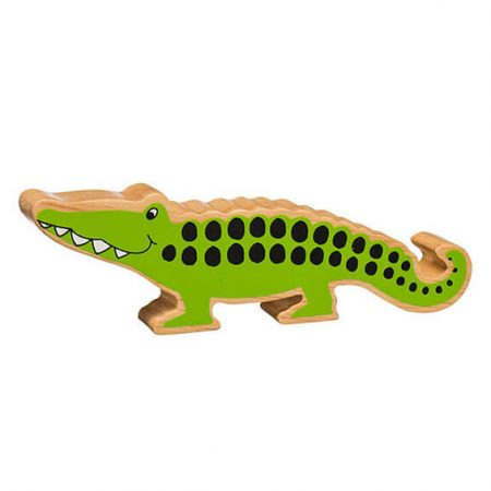 Wooden Green Crocodile Toy