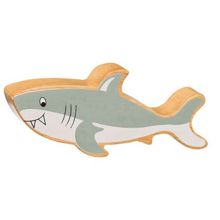 Wooden Grey Shark Toy