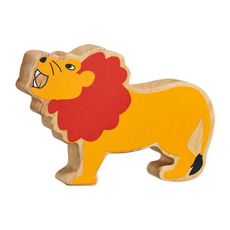 Wooden Yellow Lion Toy