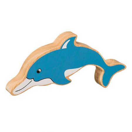 Wooden Blue Dolphin Toy