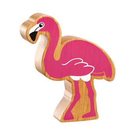 Wooden Pink Flamingo Toy