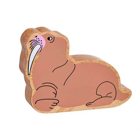 Wooden Brown Walrus Toy