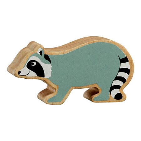Wooden Grey Raccoon Toy