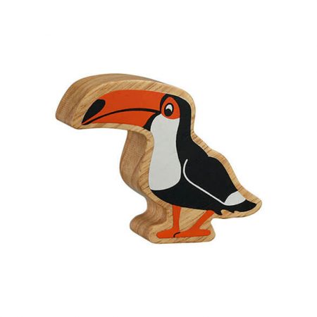 Wooden Black & Orange Toucan Toy