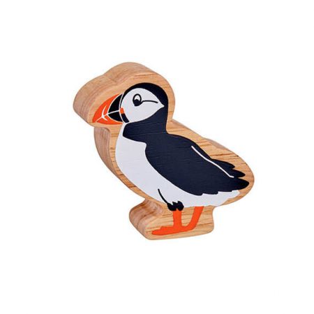 Wooden Black & White Puffin Toy