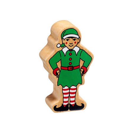 Wooden Green Elf Toy