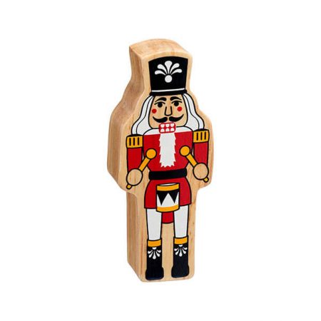 Wooden Red & White Nutcracker Toy