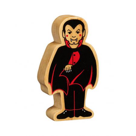 Wooden Black & Red Vampire Toy