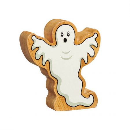 Wooden White Ghost Toy