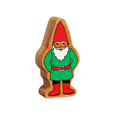 Wooden Red & Green Gnome Toy