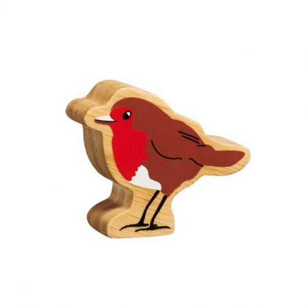 Wooden Brown & Red Robin Toy