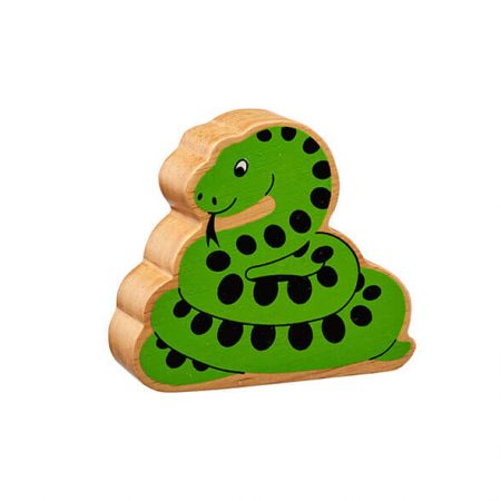 Wooden Green Snake Toy