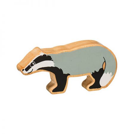 Wooden Grey Badger Toy
