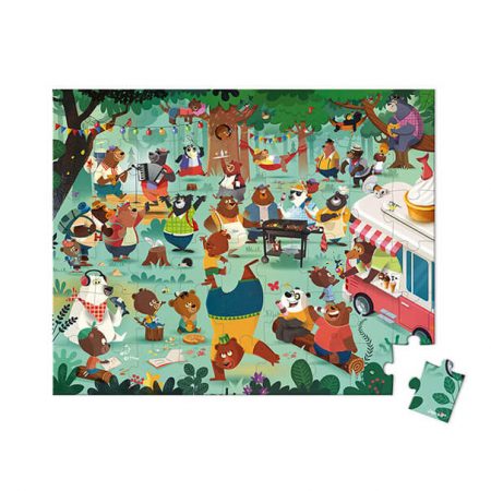 wooden bear family puzzle