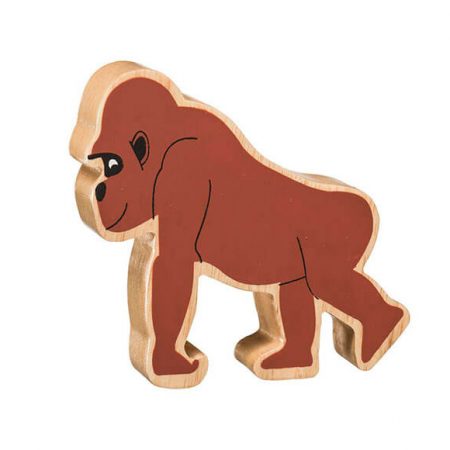 Wooden Brown Gorilla Toy