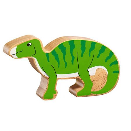 Wooden Green Iguanodon Toy