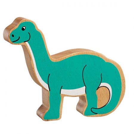 Wooden Turquoise Diplodocus Toy