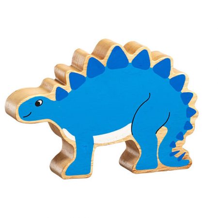 Wooden Blue Stegosaurus Toy