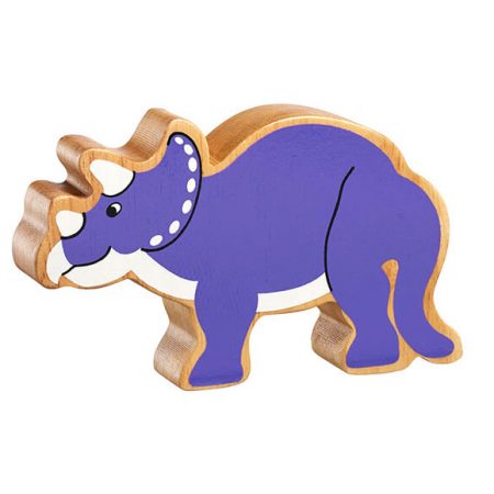 Wooden Purple Tricertops Toy