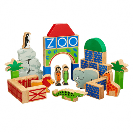 Wooden Zoo Building Blocks Toy