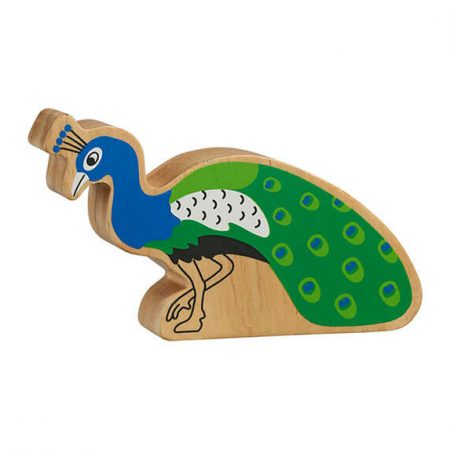 Wooden Blue & Green Peacock Toy