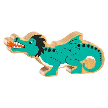 Wooden Turquoise Dragon Toy