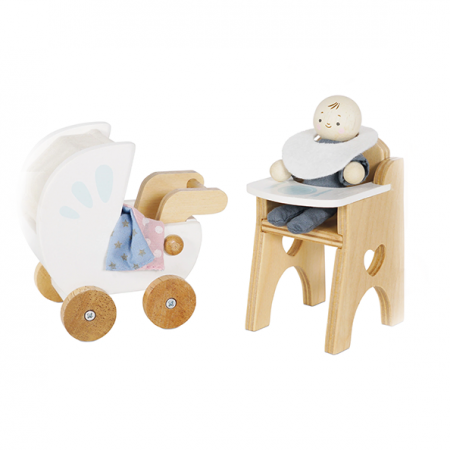Dolls House Nursery Furniture Set