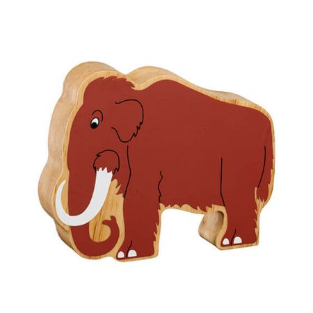Wooden Brown Mammoth Toy