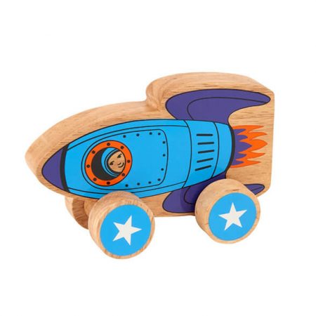 Wooden Rocket Push Along Toy