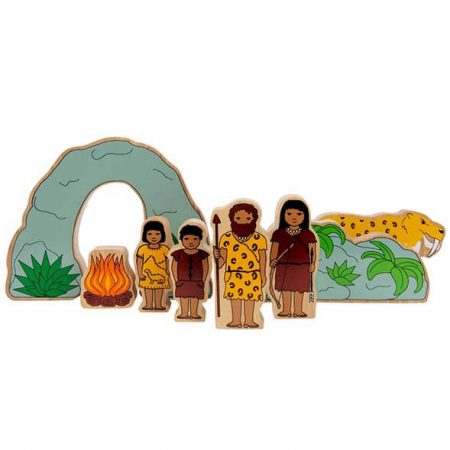 Wooden Prehistoric Playset - 8 Figures