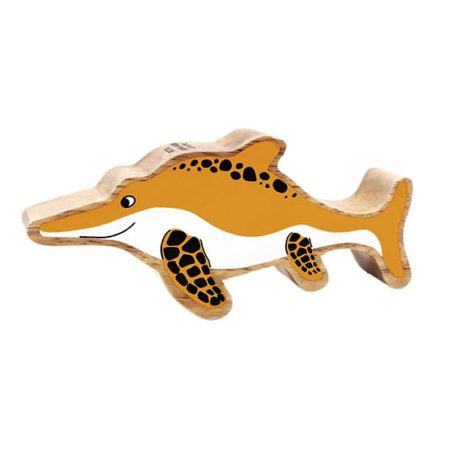 Wooden Yellow Ichthyosaur Toy