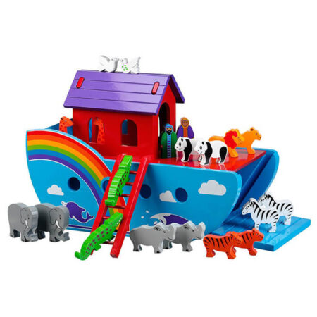 Wooden Rainbow Noah's Ark Playset - Large