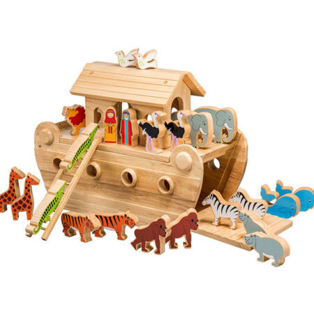 Wooden Deluxe Noah's Ark Playset with Colourful Characters